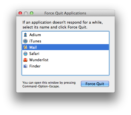 Force Quit App Mac Keyboard